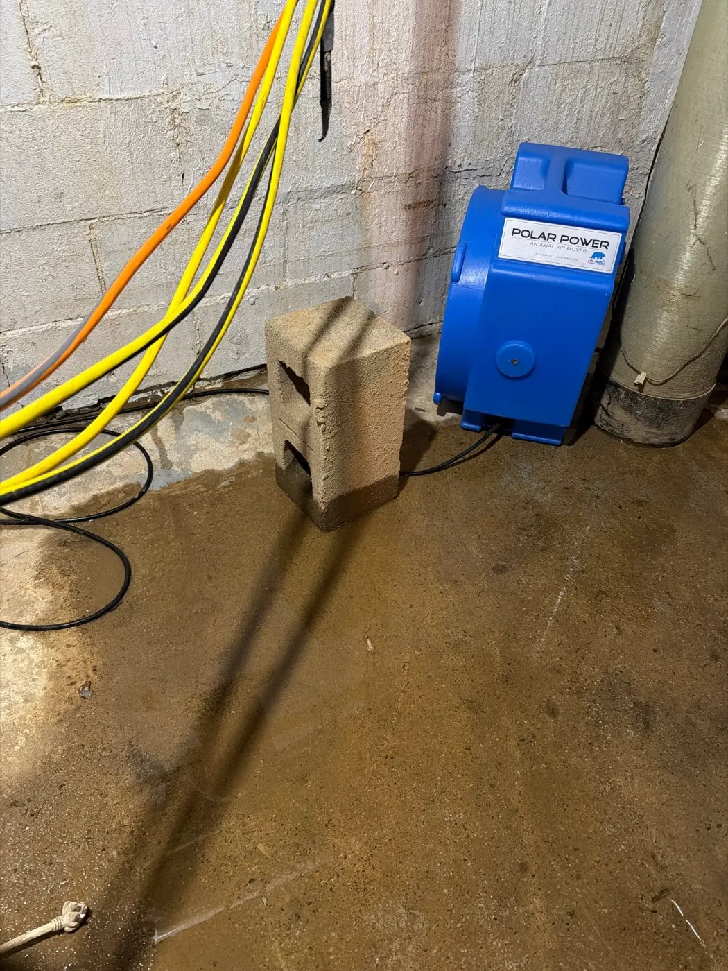 Basement water extraction in Trader's Point Indiana home